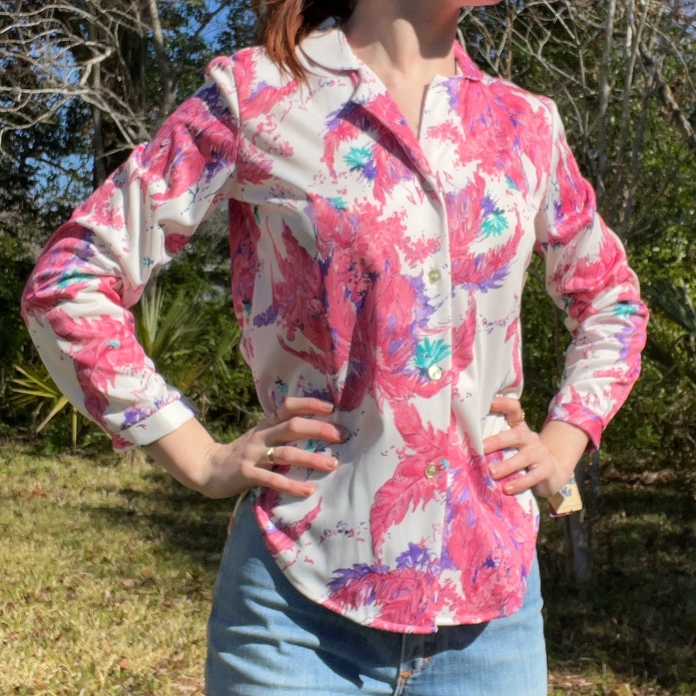 5/$25 NWT Vintage 70’s Button Down Top